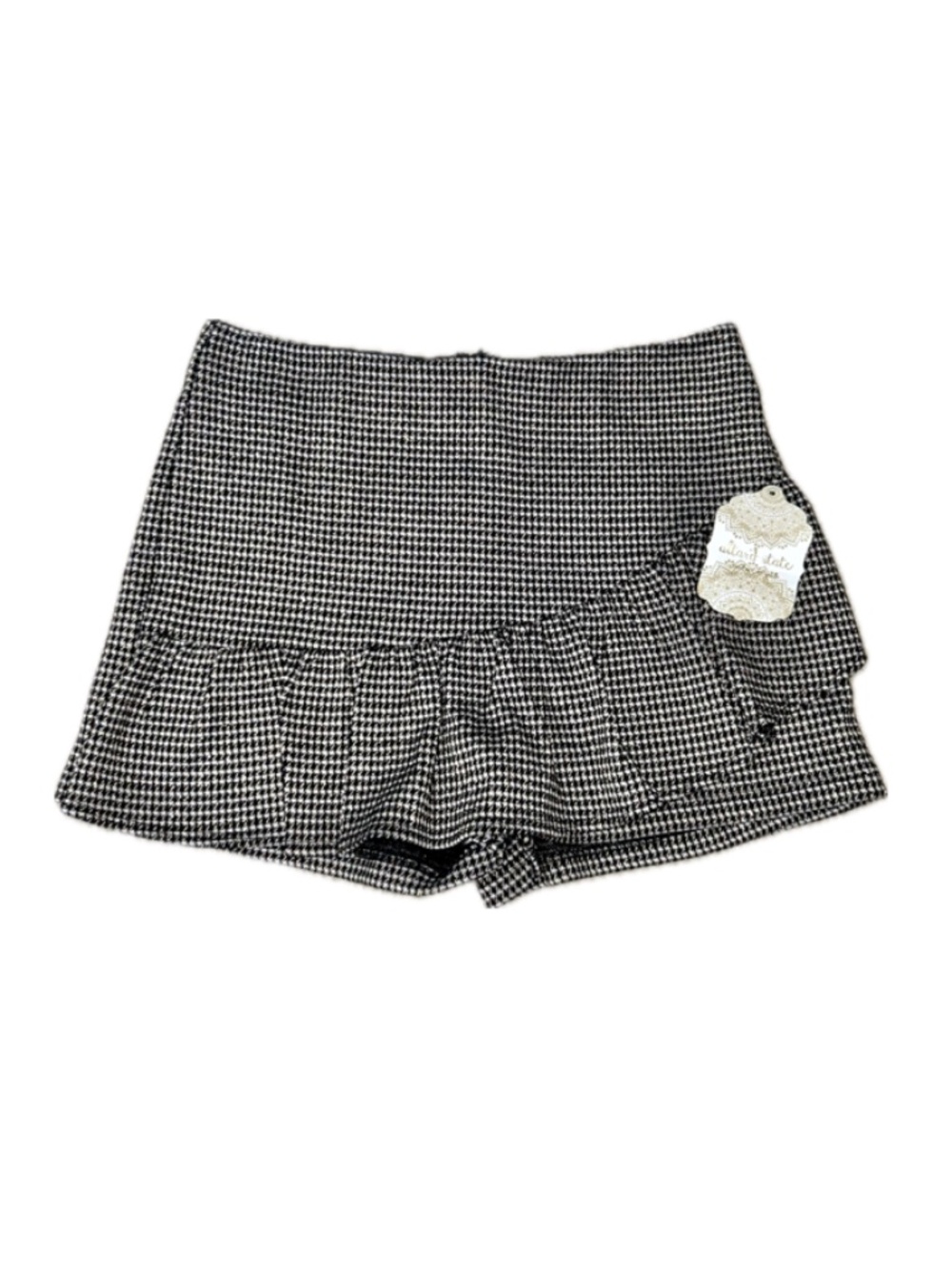 NWT Altar'd State houndstooth skirt in black/white/gold S
